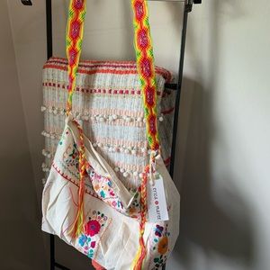 COPY - Embroidered Tote Perfect for Beach.